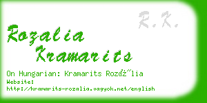 rozalia kramarits business card